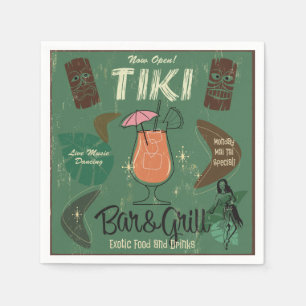 Serviette En Papier Serviettes de cocktail de Tiki Bar&Grill