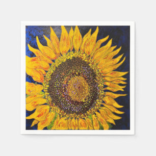 Serviette En Papier Serviettes de cocktail de tournesol