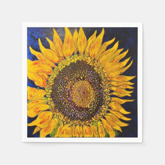 Serviette En Papier Serviettes de cocktail de tournesol (Devant)