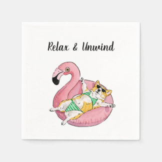 Serviette En Papier Serviettes de cocktail d'été