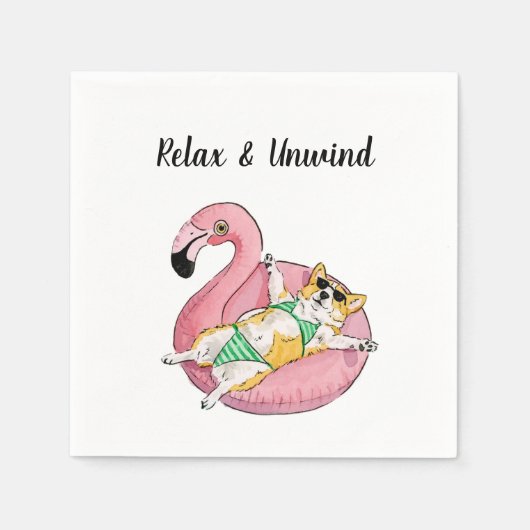 Serviette En Papier Serviettes de cocktail d'été (Devant)