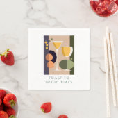 Serviette En Papier Serviettes de cocktail d'inspiration rétro dans de (En situation)