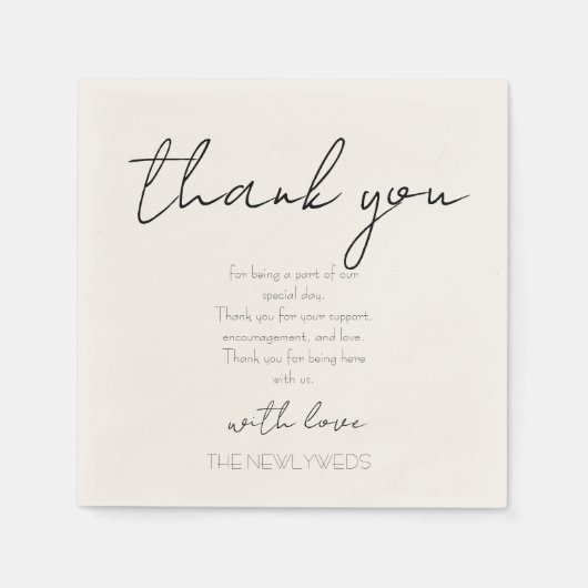 Serviette En Papier serviettes de cocktail en Merci (Devant)