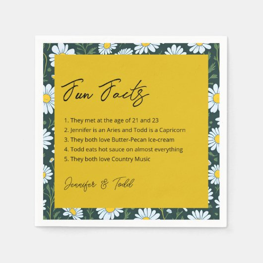 Serviette En Papier Serviettes de cocktail Faits amusants (Devant)