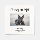 Serviette En Papier Serviettes de cocktail Mariage pour animaux (Devant)