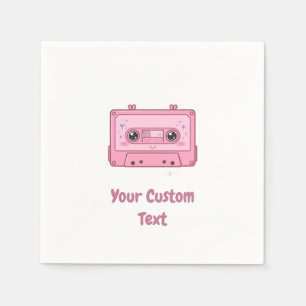 Serviette En Papier Serviettes de cocktail personnalisées Cassette Ros