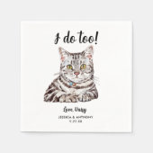 Serviette En Papier Serviettes de cocktail pour mariage de chat (Devant)