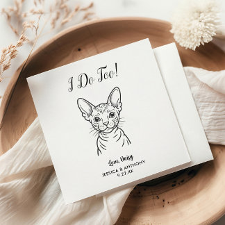 Serviette En Papier Serviettes de cocktail pour mariage de chat modern
