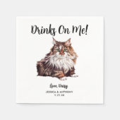 Serviette En Papier Serviettes de cocktail pour mariage de chats (Devant)