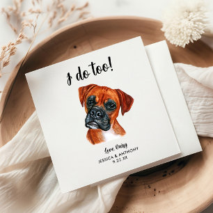 Serviette En Papier Serviettes de cocktail pour mariage de chien