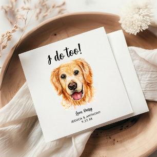 Serviette En Papier Serviettes de cocktail pour mariage de chien