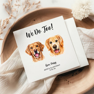 Serviette En Papier Serviettes de cocktail pour mariage de chien