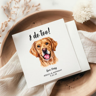 Serviette En Papier Serviettes de cocktail pour mariage de chien