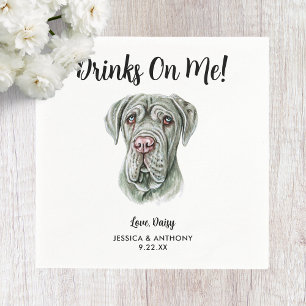 Serviette En Papier Serviettes de cocktail pour mariage de chien