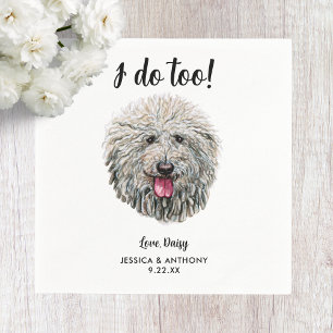 Serviette En Papier Serviettes de cocktail pour mariage de chien