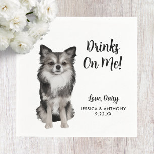 Serviette En Papier Serviettes de cocktail pour mariage de chien
