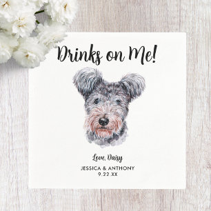 Serviette En Papier Serviettes de cocktail pour mariage de chien