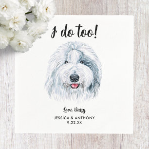 Serviette En Papier Serviettes de cocktail pour mariage de chien