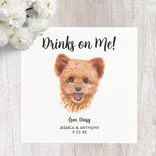 Serviette En Papier Serviettes de cocktail pour mariage de chien