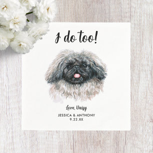Serviette En Papier Serviettes de cocktail pour mariage de chien
