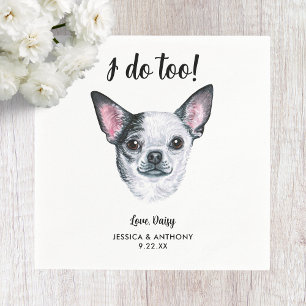 Serviette En Papier Serviettes de cocktail pour mariage de chien