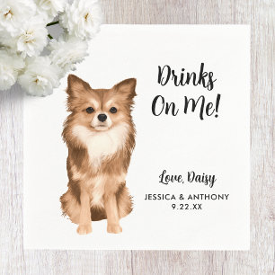 Serviette En Papier Serviettes de cocktail pour mariage de chien