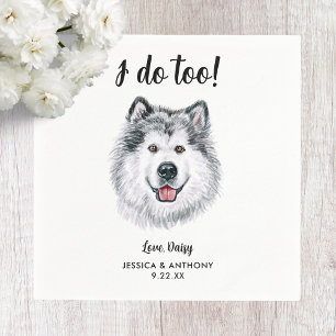 Serviette En Papier Serviettes de cocktail pour mariage de chien