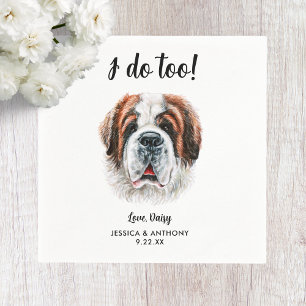 Serviette En Papier Serviettes de cocktail pour mariage de chien