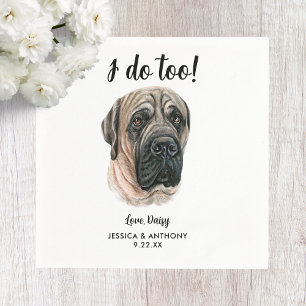 Serviette En Papier Serviettes de cocktail pour mariage de chien