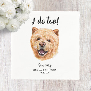 Serviette En Papier Serviettes de cocktail pour mariage de chien