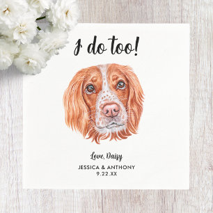 Serviette En Papier Serviettes de cocktail pour mariage de chien