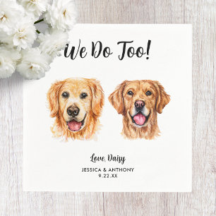 Serviette En Papier Serviettes de cocktail pour mariage de chien