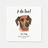 Serviette En Papier Serviettes de cocktail pour mariage de chien (Devant)
