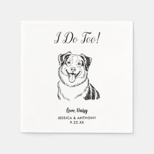 Serviette En Papier Serviettes de cocktail pour mariage de chien Moder