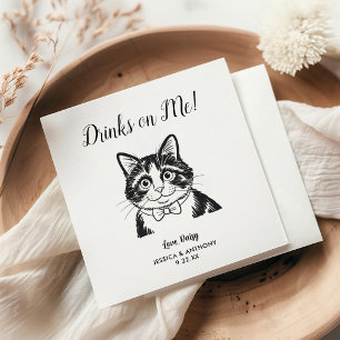 Serviette En Papier Serviettes de cocktail pour mariage de chien moder