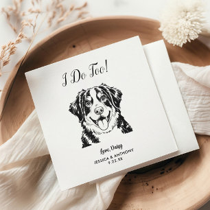 Serviette En Papier Serviettes de cocktail pour mariage de chien moder