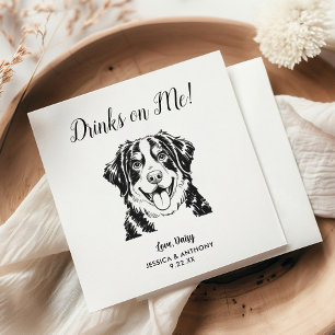 Serviette En Papier Serviettes de cocktail pour mariage de chien moder