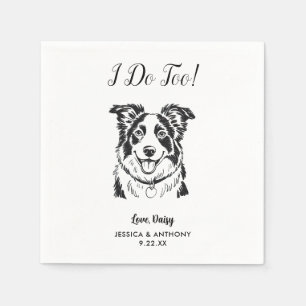 Serviette En Papier Serviettes de cocktail pour mariage de chien Moder