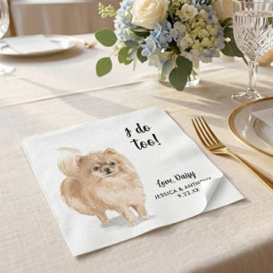 Serviette En Papier Serviettes de cocktail pour mariage de chiens