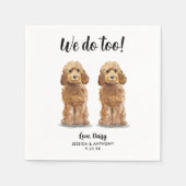 Serviette En Papier Serviettes de cocktail pour mariage de chiens (Devant)