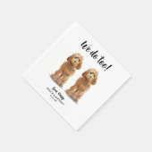 Serviette En Papier Serviettes de cocktail pour mariage de chiens (Coin)