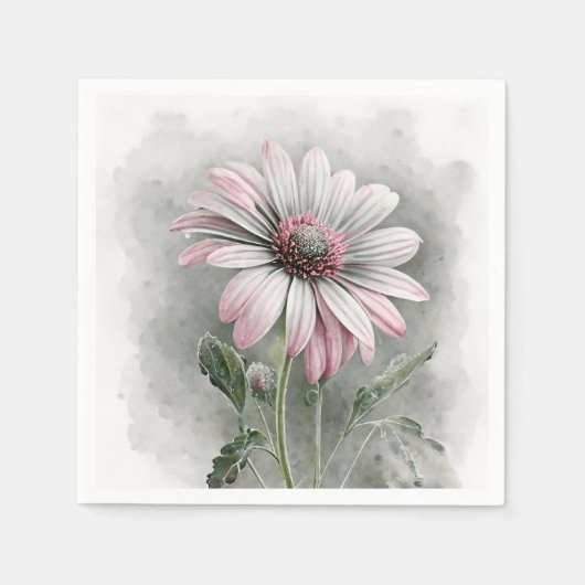 Serviette En Papier Serviettes de cocktail rose (Devant)