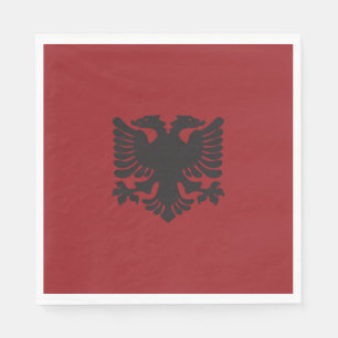 Serviette En Papier Serviettes de cocktail rouge et noir d'aigle alban