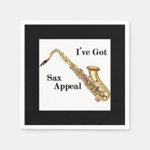 Serviette En Papier Serviettes de cocktail saxophone