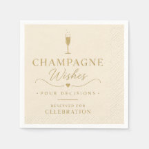 Serviettes de cocktail Vœux de Champagne
