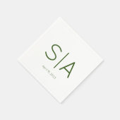 Serviette En Papier Serviettes de cocktails minimalistes personnalisée (Coin)