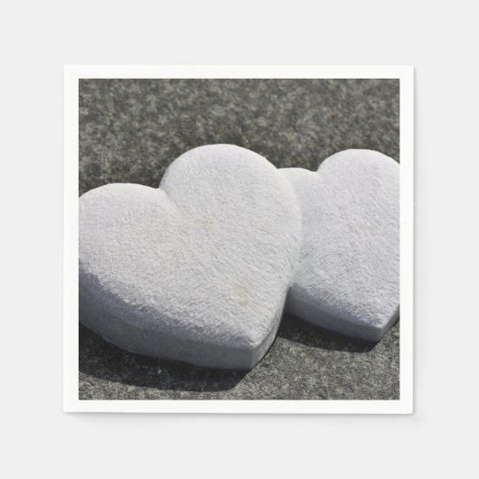 Serviette En Papier Serviettes de coeur (Devant)