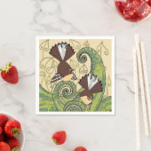 Serviette En Papier Serviettes de conception d'oiseaux (En situation)