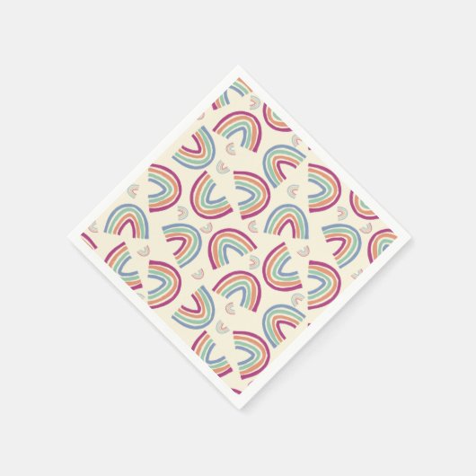 Serviette En Papier Serviettes de confetti en arc-en-ciel (Coin)