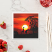 Serviette En Papier Serviettes de coucher africaines (En situation)